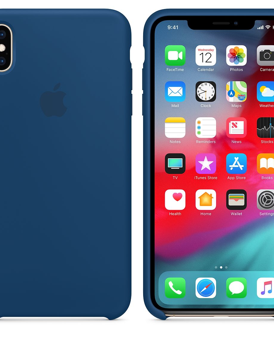 Blue Silicone Cover for iPhone X