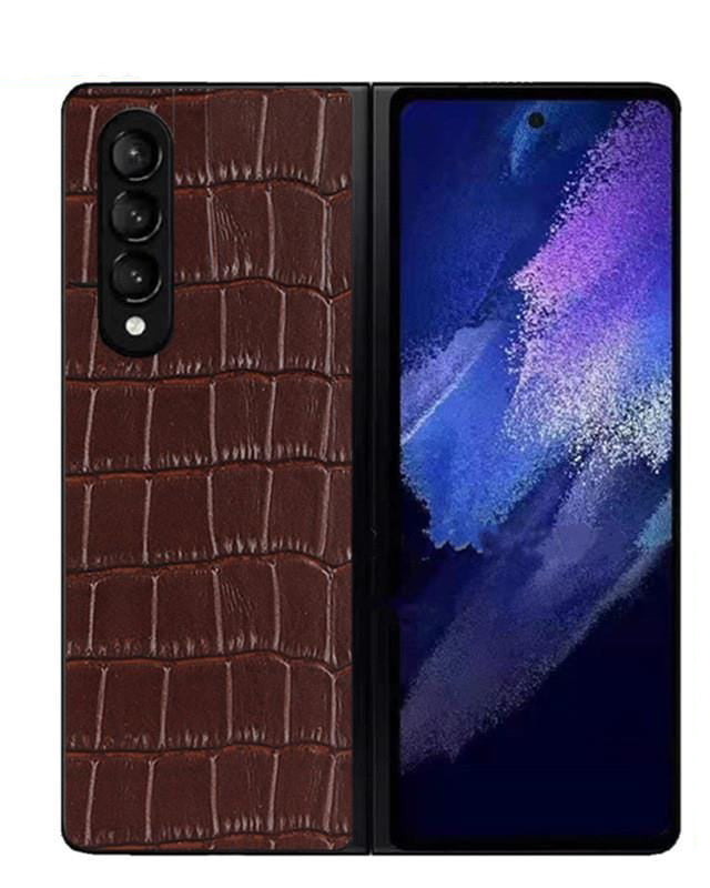 brown corco leather case z fold 3