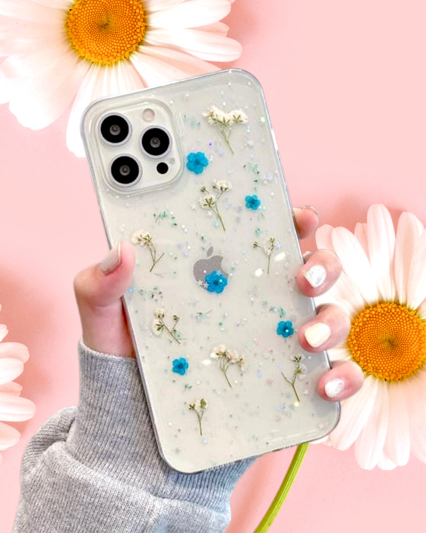 Real Cosmos Floral Glitter Cover