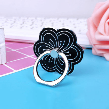 Black Rose Metallic Ring Holder – phone accessory by JustAndBest India