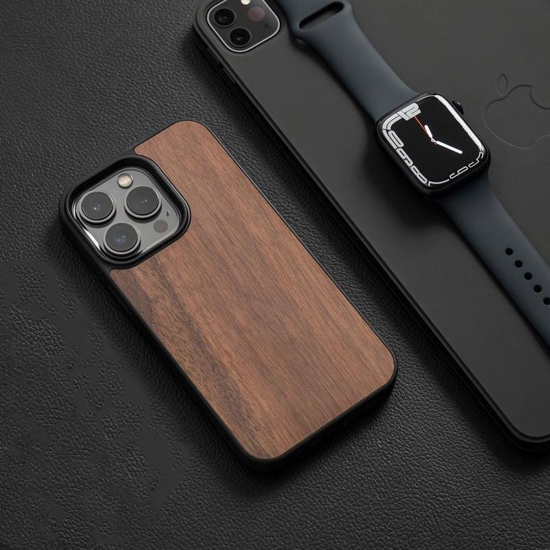 Real Natural Walnut Wood Premium Cover iPhone cover – JustAndBest India