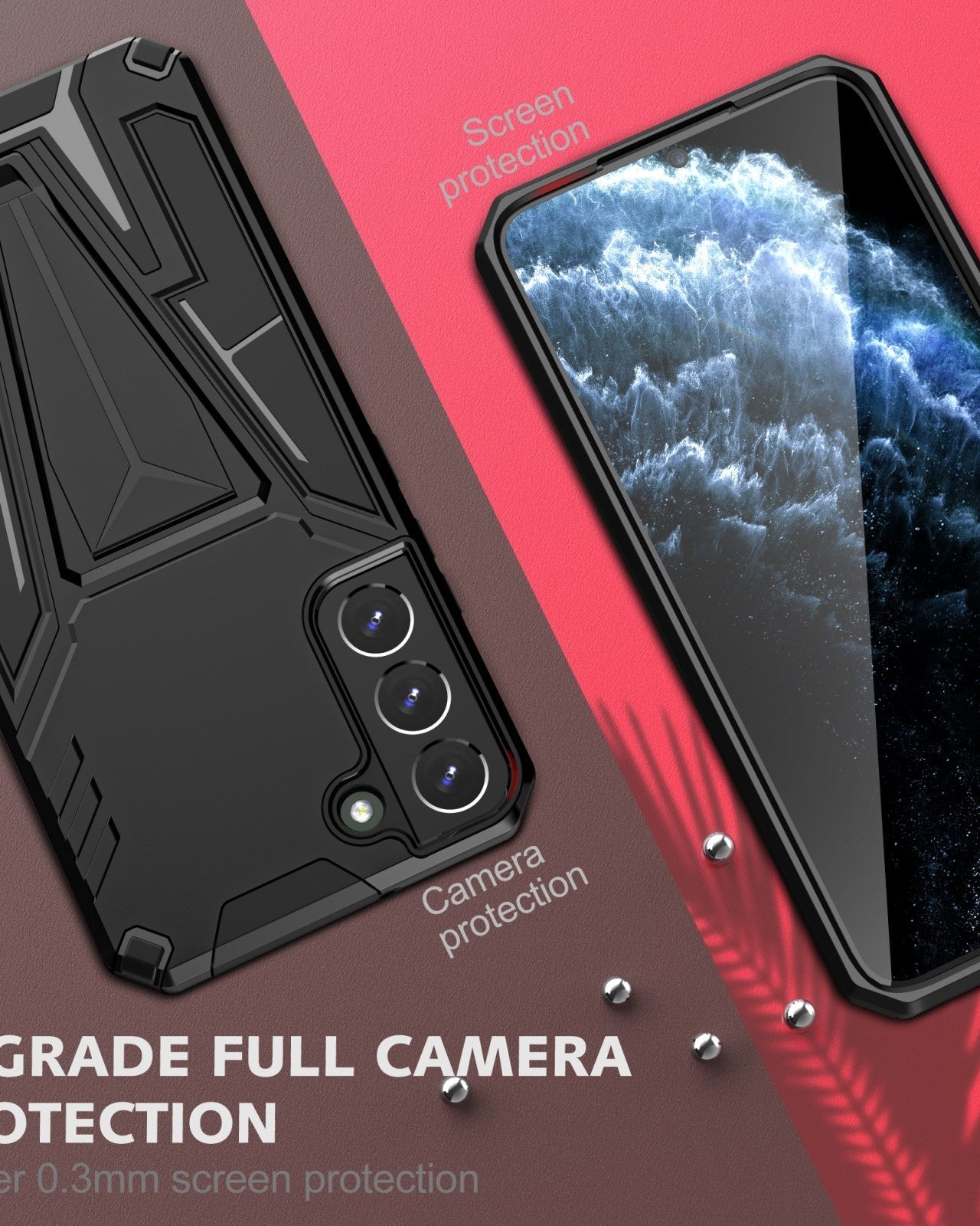 Jet Black Dual Layer Premium Armour Case iPhone cover – JustAndBest India