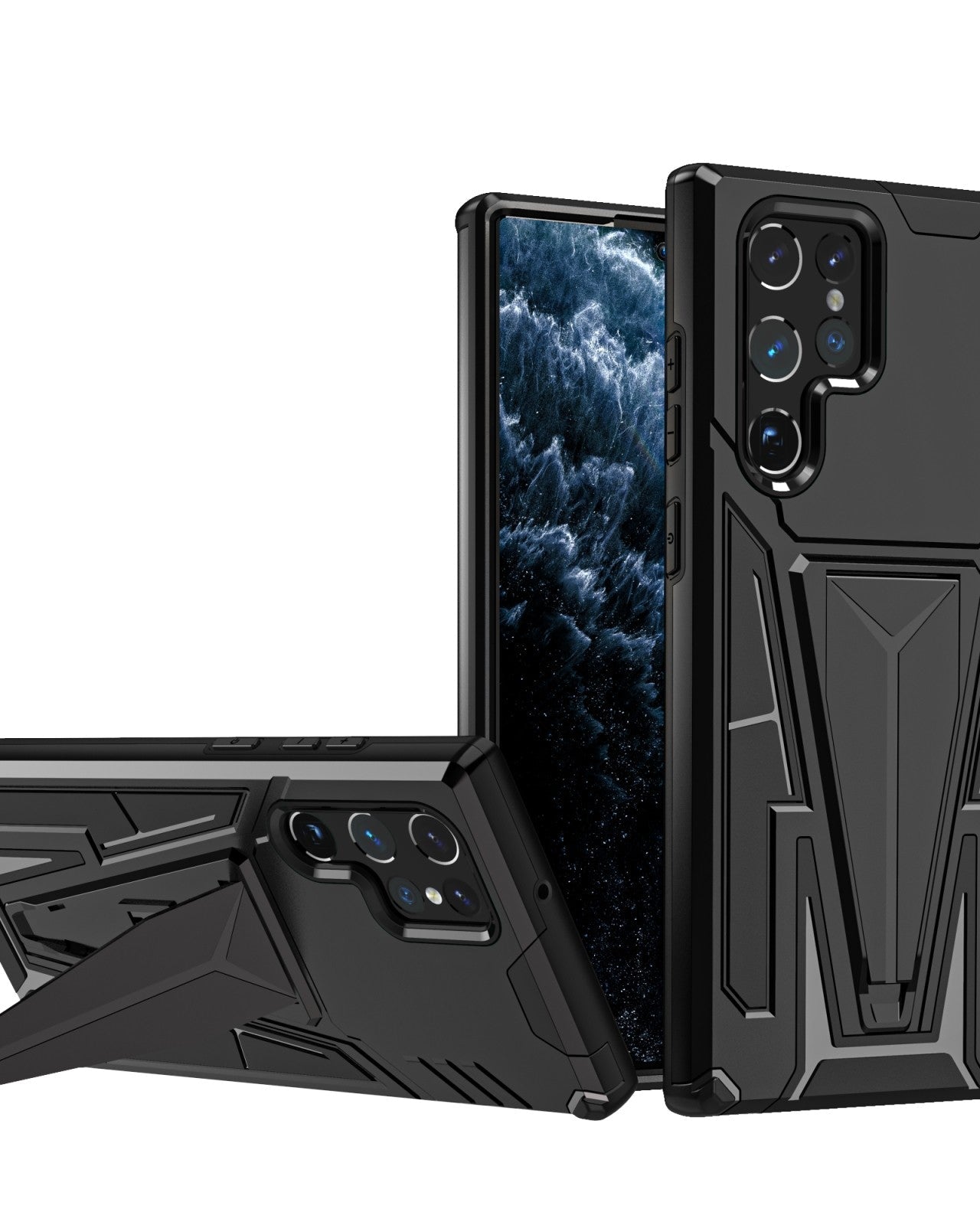 Jet Black Dual Layer Premium Armour Case iPhone cover – JustAndBest India