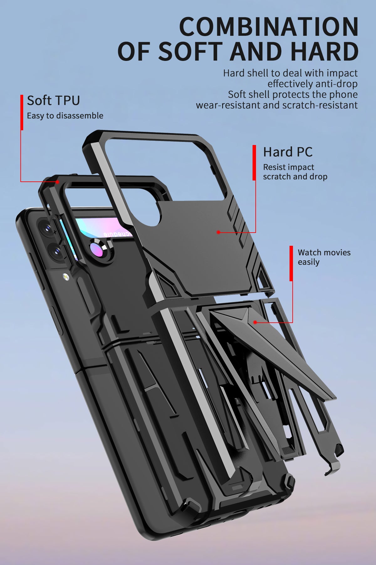Jet Black Dual Layer Shockproof Premium Armour Cover iPhone cover – JustAndBest India