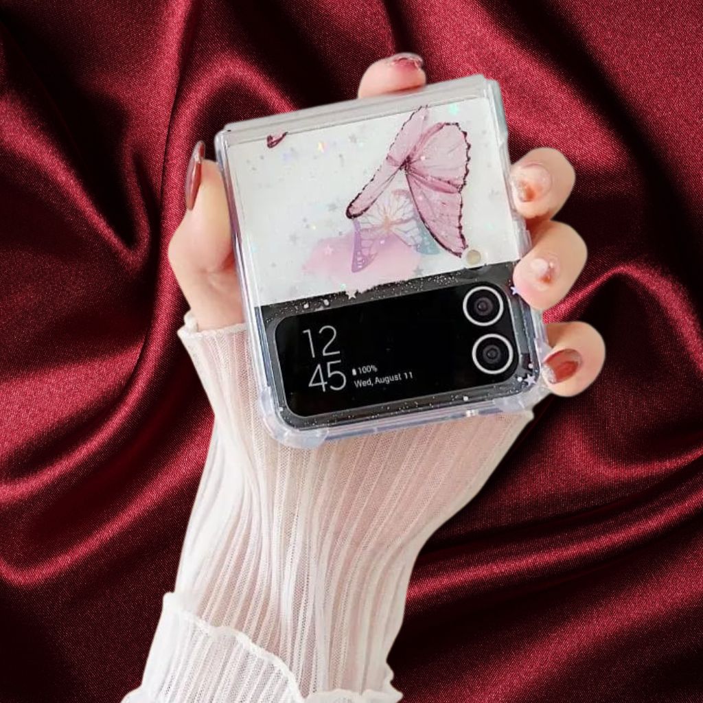 Butterfly Glitter Transparent Cover iPhone cover – JustAndBest India