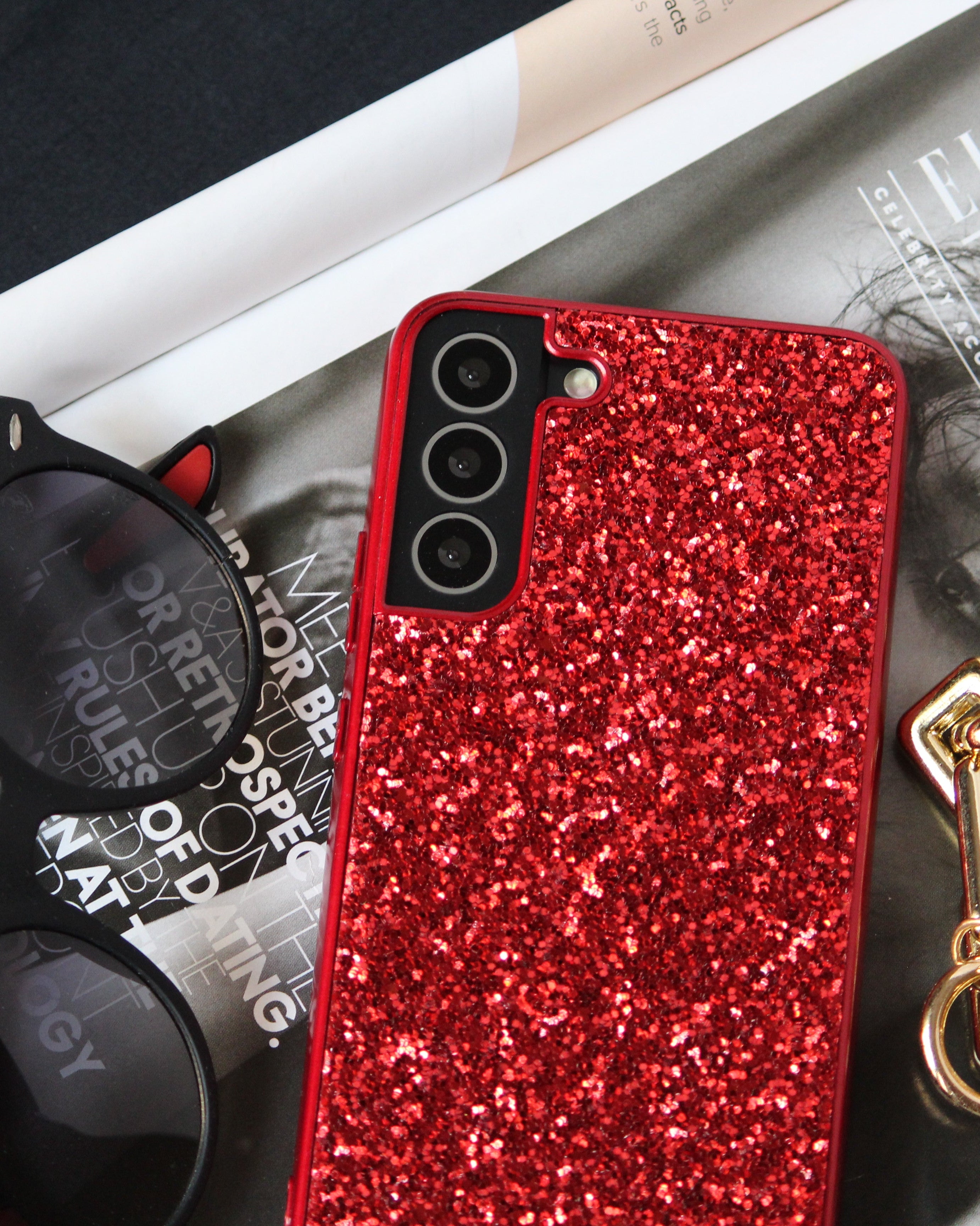 Red Glitter Bling Sequin Cover iPhone cover – JustAndBest India