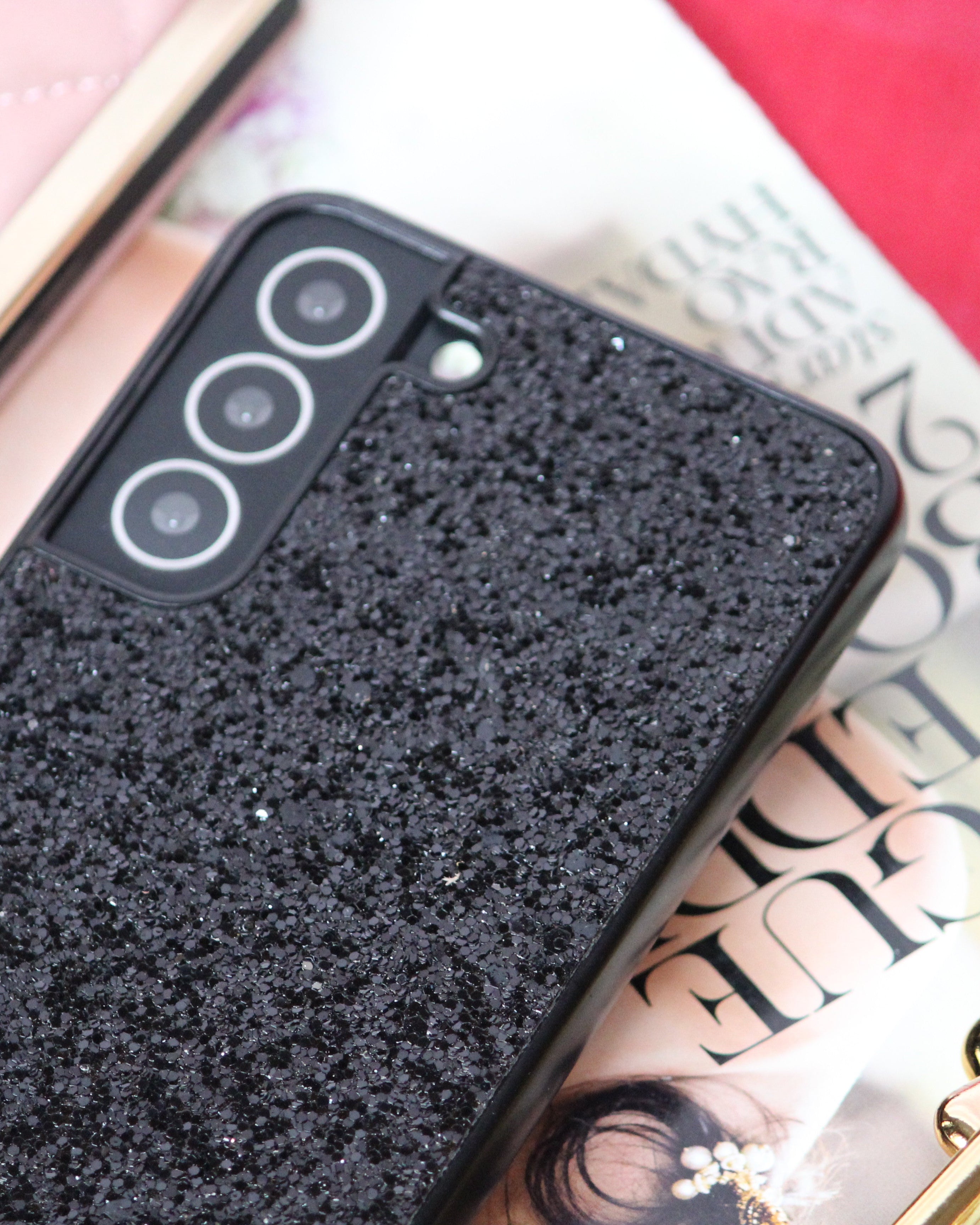 Elegant Black Glitter Bling Sequin Cover iPhone cover – JustAndBest India