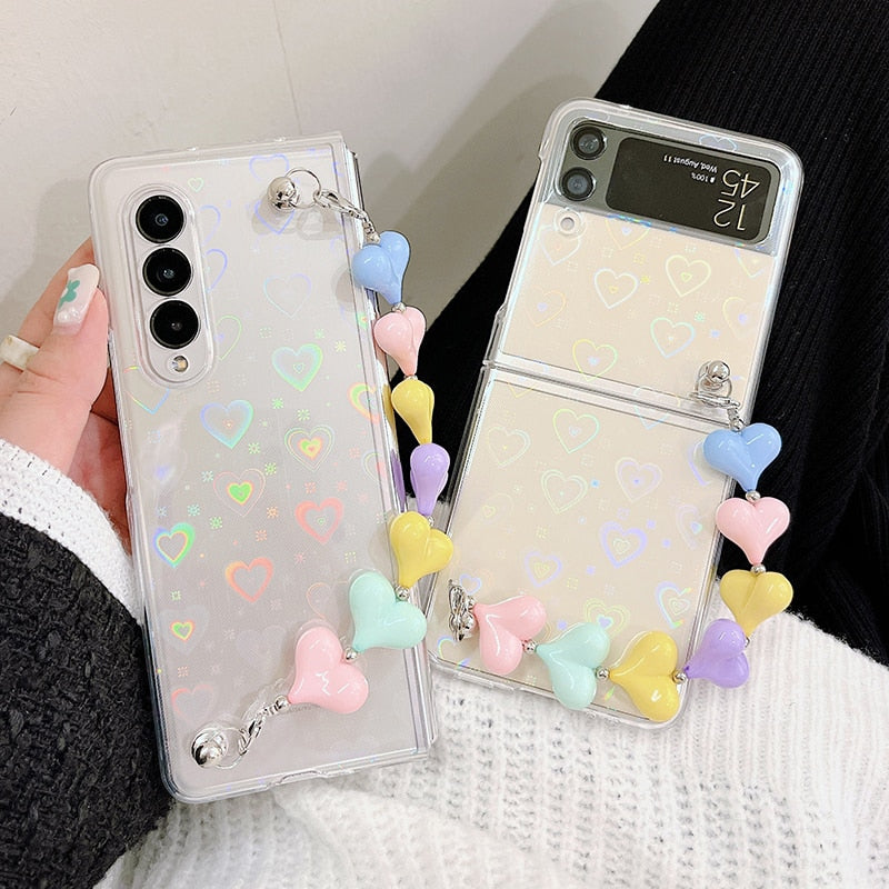Zazzy Bling Colorful Hearts Bracelet Cover iPhone cover – JustAndBest India