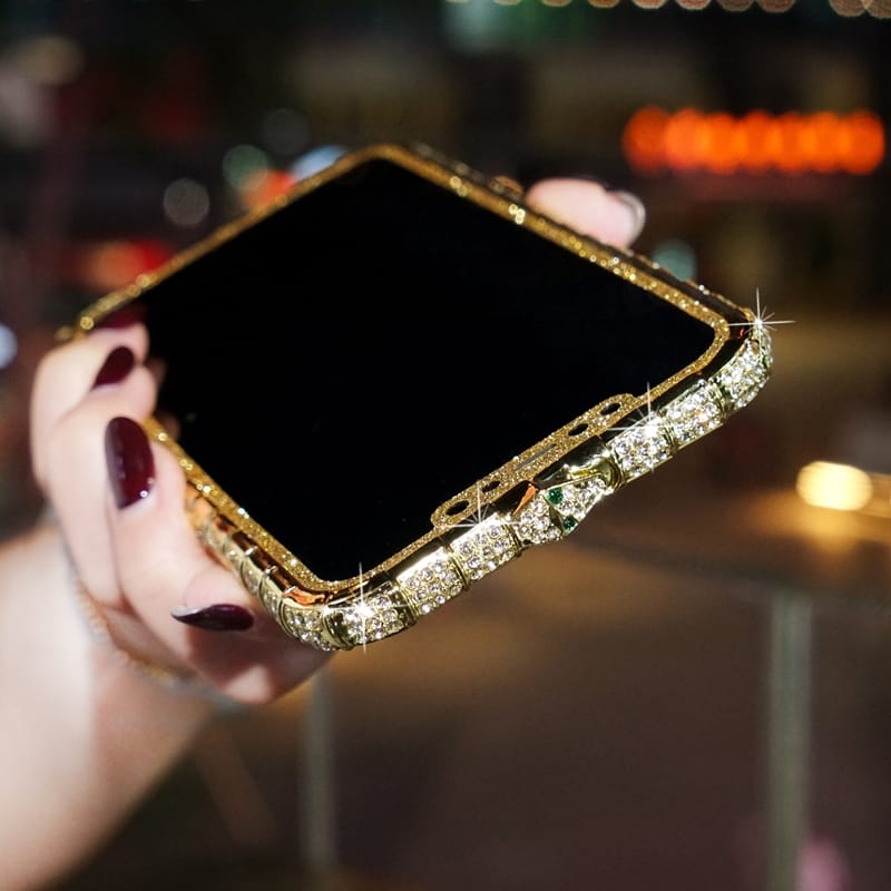 Gold Diamond Rhinestones Luxury Bumper Cover iPhone cover – JustAndBest India
