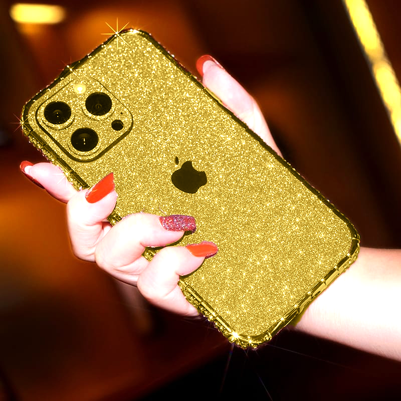 Gold Diamond Rhinestones Luxury Bumper Cover iPhone cover – JustAndBest India
