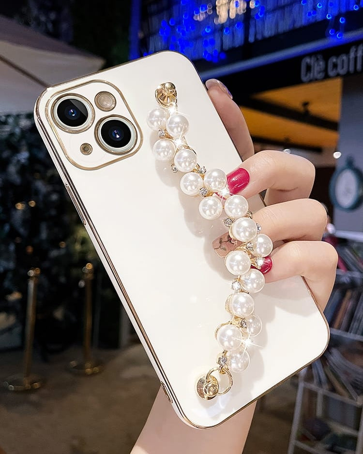 Elegant Pearl Rhinestones Bracelet Cover iPhone cover – JustAndBest India