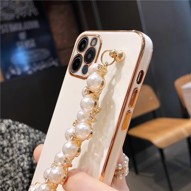 Elegant Pearl Rhinestones Bracelet Cover iPhone cover – JustAndBest India