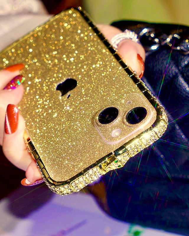 Gold Diamond Rhinestones Luxury Bumper Cover
