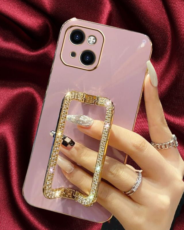 Diamond Rhinestones Gold Buckle Holder Cover