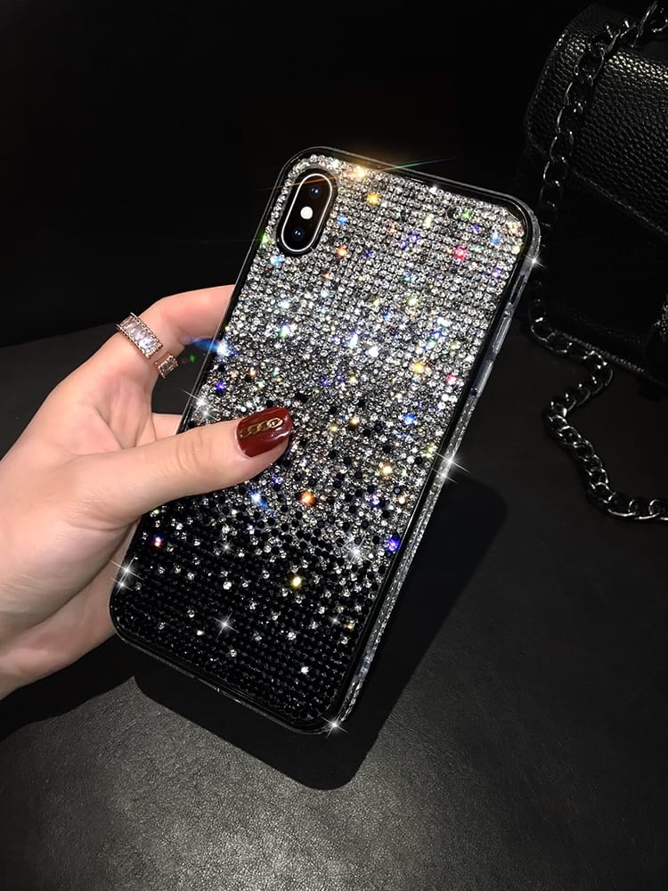Bling Gradient Rhinestones Luxury Cover iPhone cover – JustAndBest India
