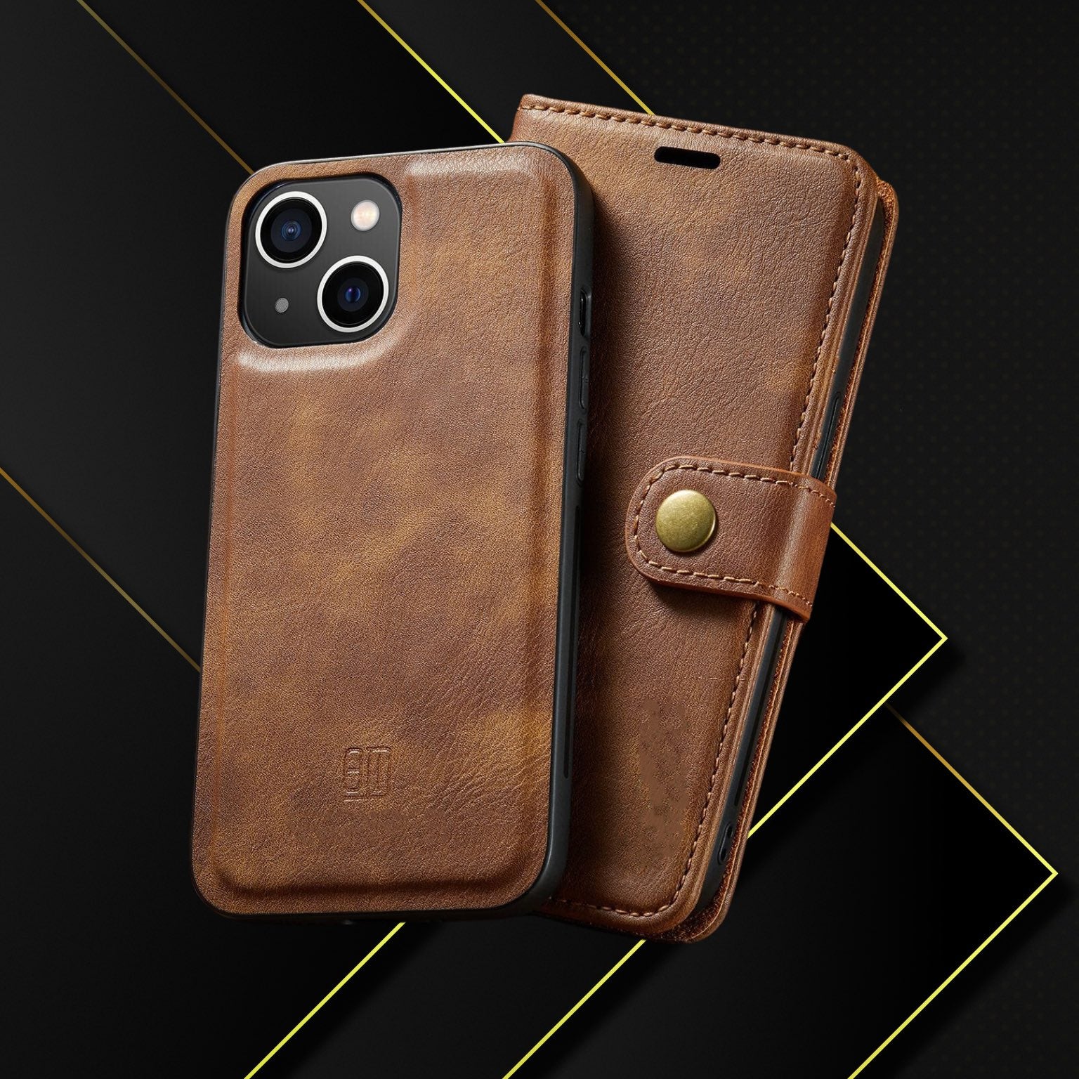 Two-In-One Wallet Style Premium Leather Luxury Flip Case iPhone cover – JustAndBest India