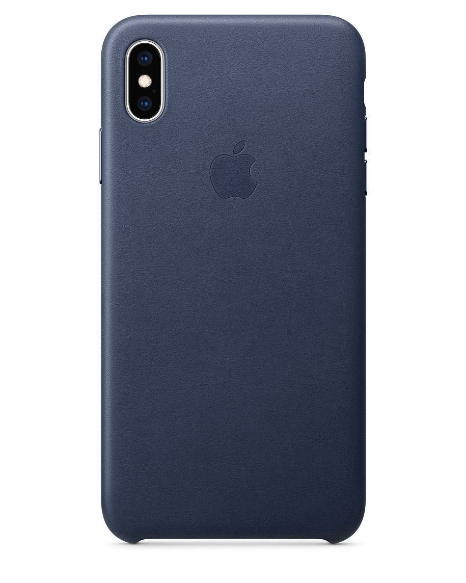 Midnight Blue Premium Leather Cover for iPhone XS Max