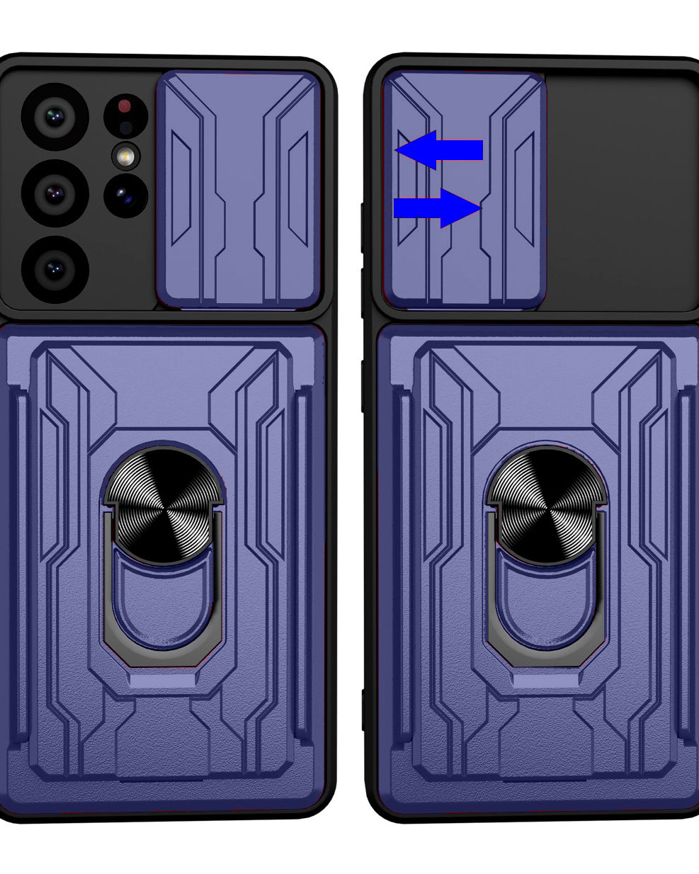 Blue Card Holder Cover for Samsung S21