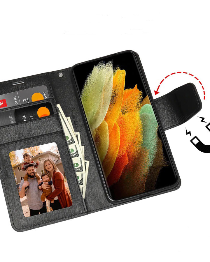 Two-In-One Wallet Style Premium Leather Luxury Flip Cover iPhone cover – JustAndBest India