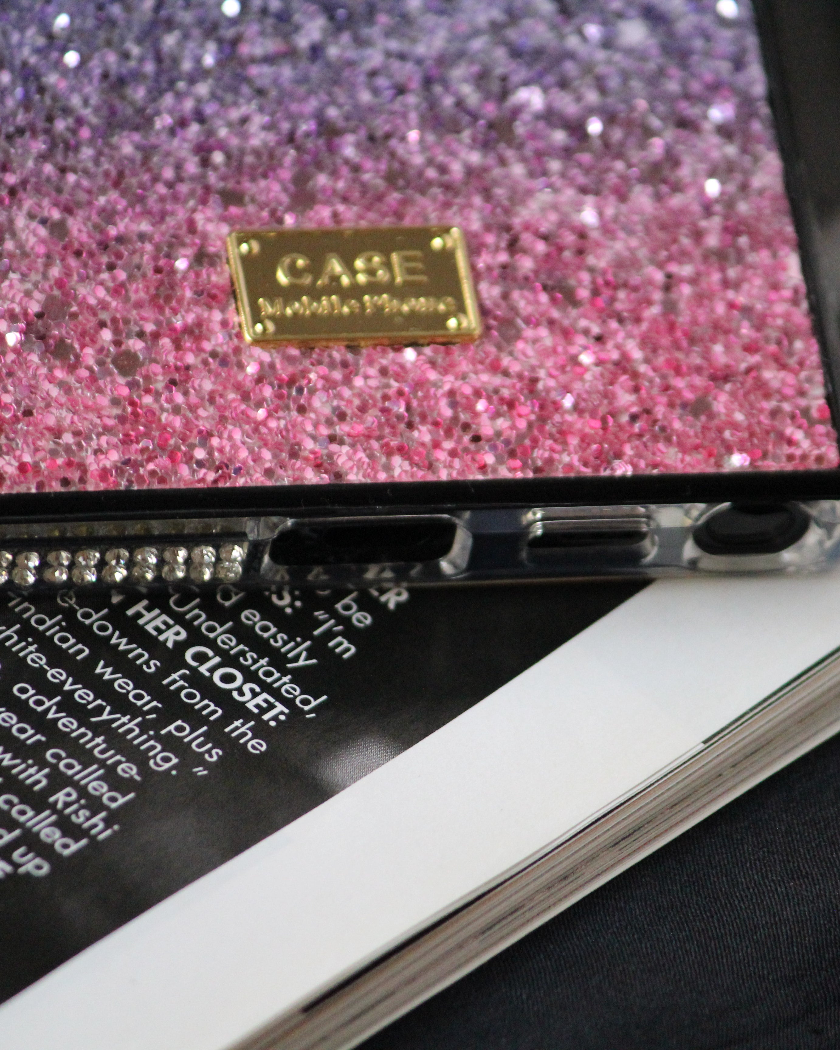 rhinestone glitter case s22
