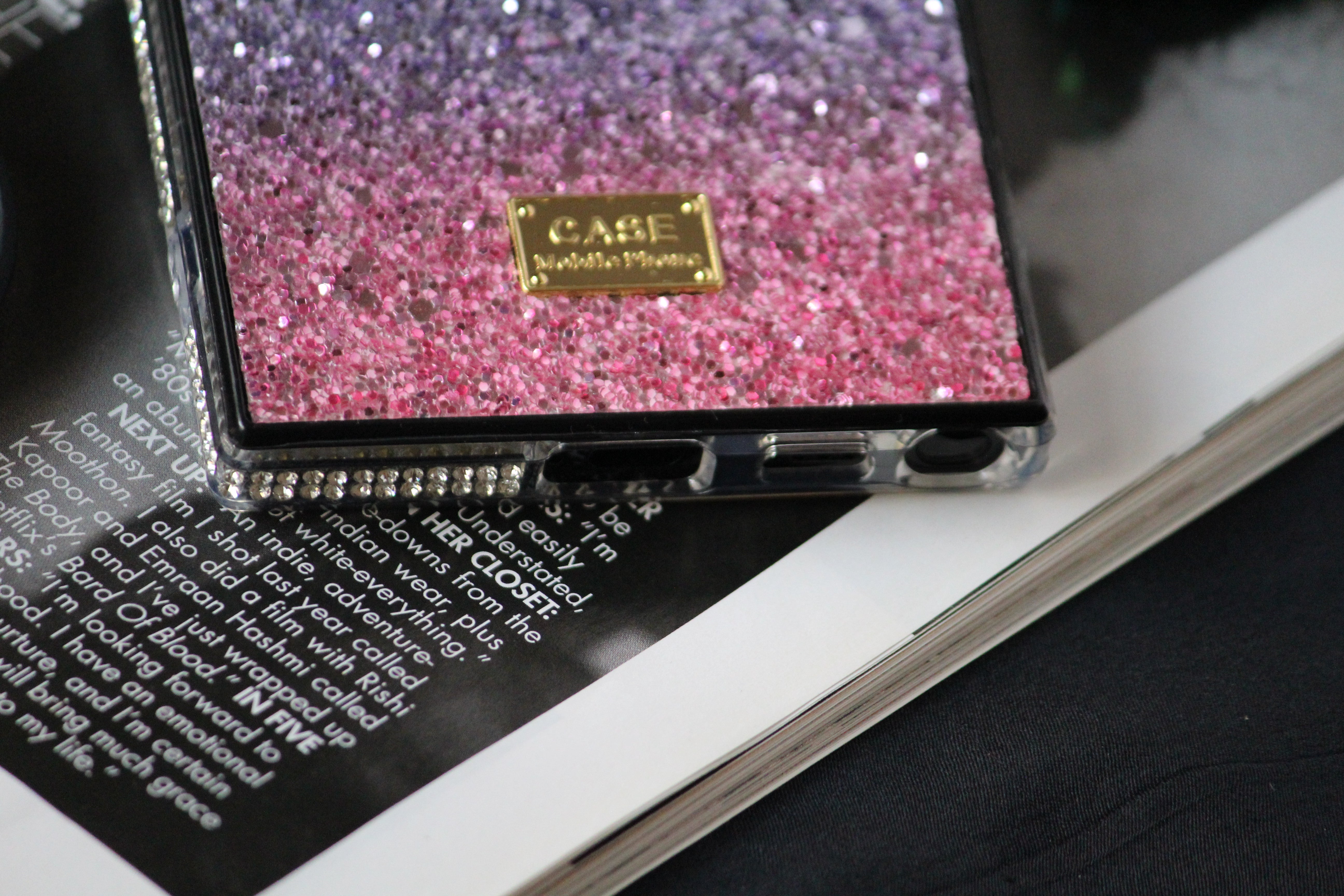 rhinestone glitter case s22