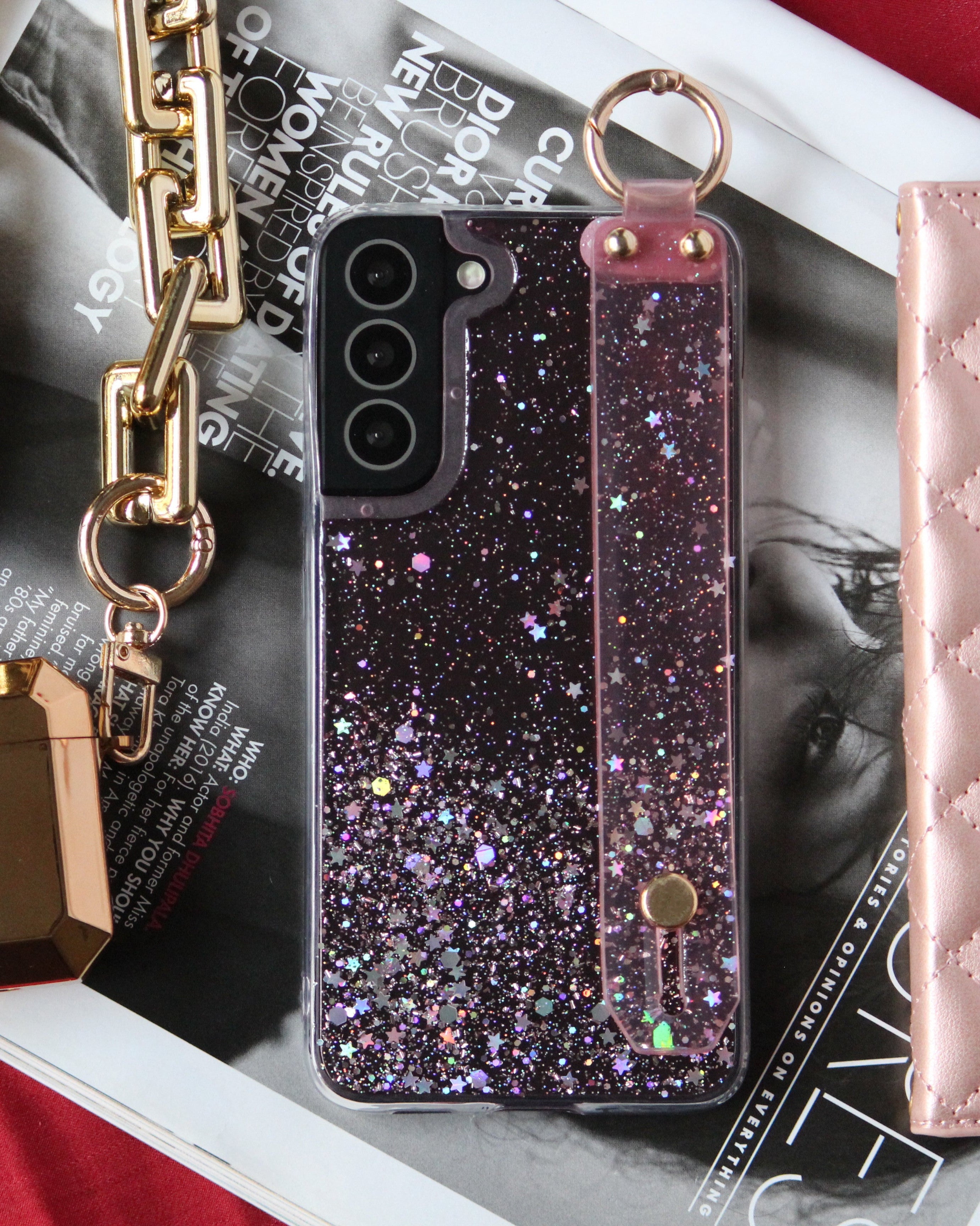 Bling Glitter Hand Strap Cover iPhone cover – JustAndBest India