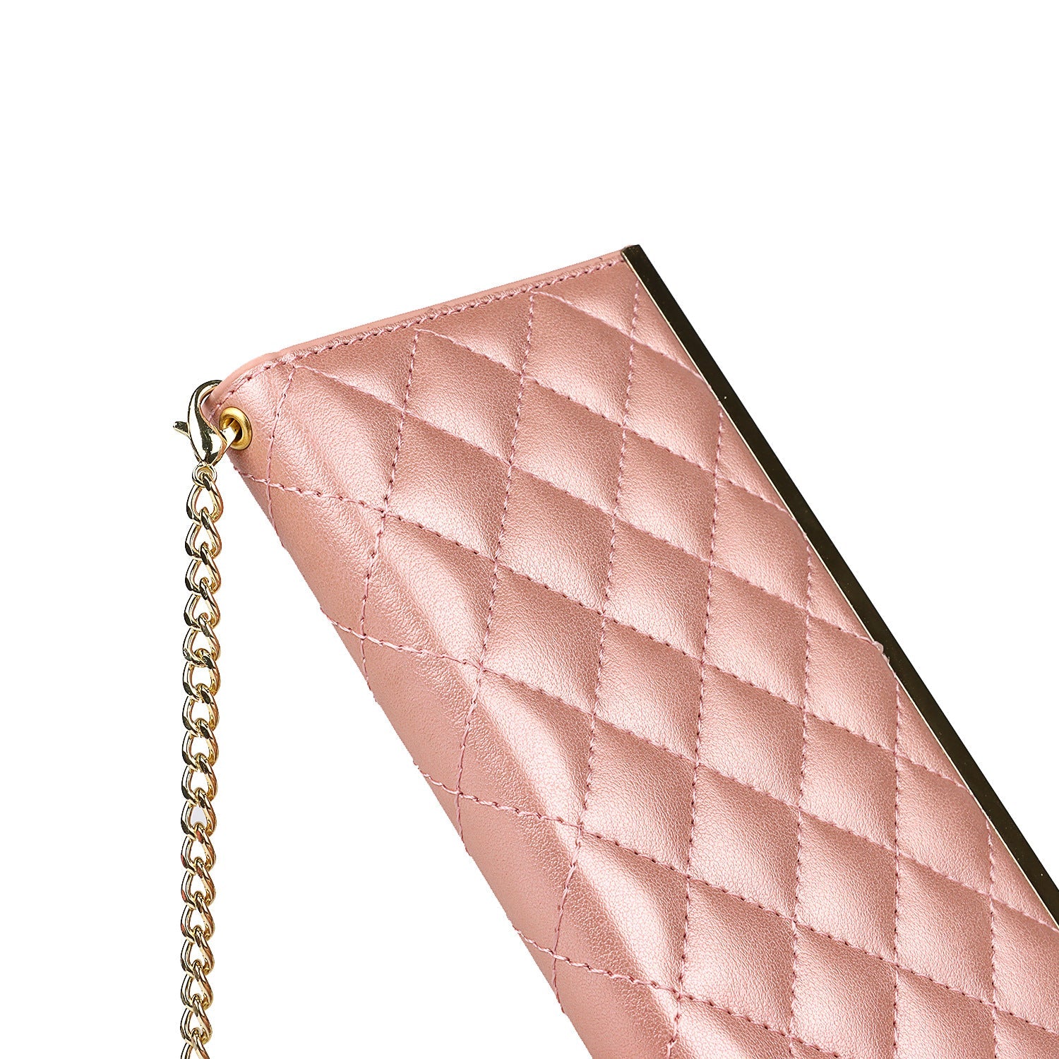 Rose Gold Luxury Leather Flip Case (with Chain Sling) iPhone cover – JustAndBest India