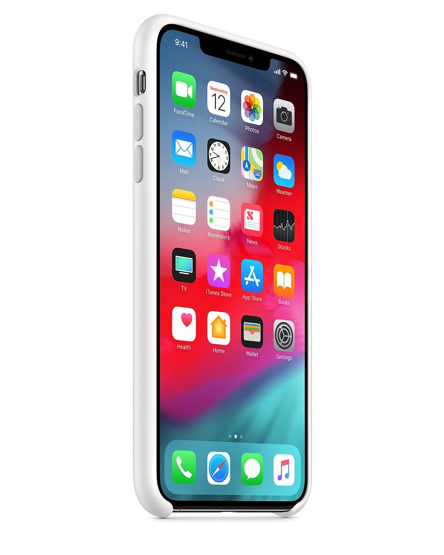 White Silicone Cover for iPhone XS