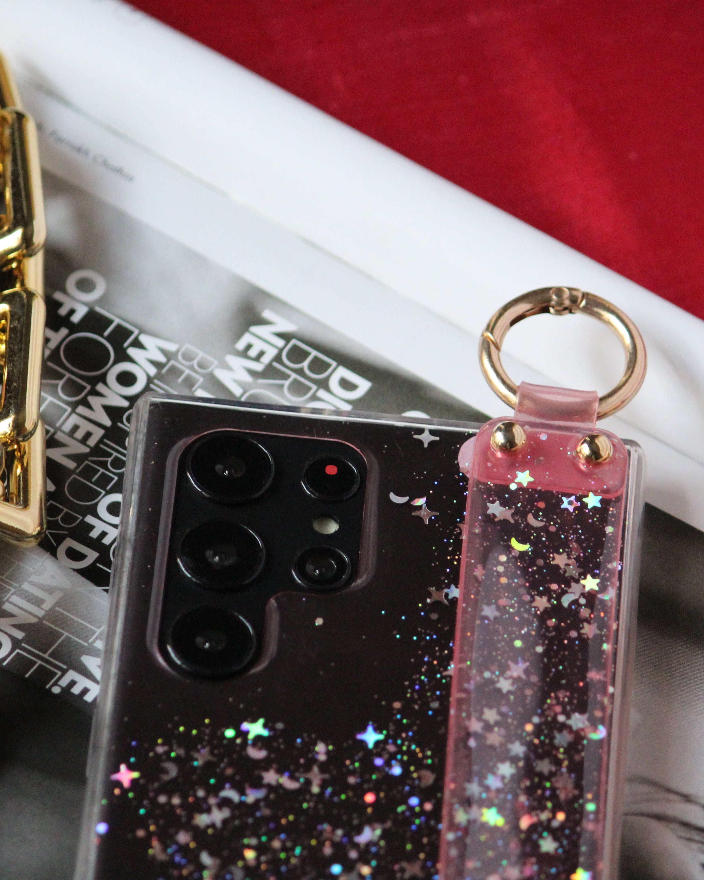 Black Glitter Samsung Galaxy S21 Fe Cover