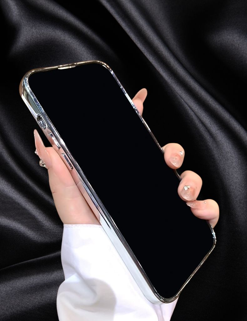 iPhone 14 Silver Electroplated Kickstand Case - colour options