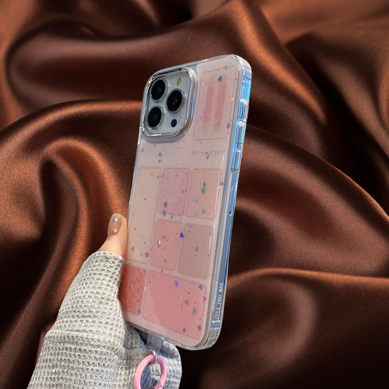 Elegant Makeup Blocks Glitter Lanyard Cover – phone accessory by JustAndBest India