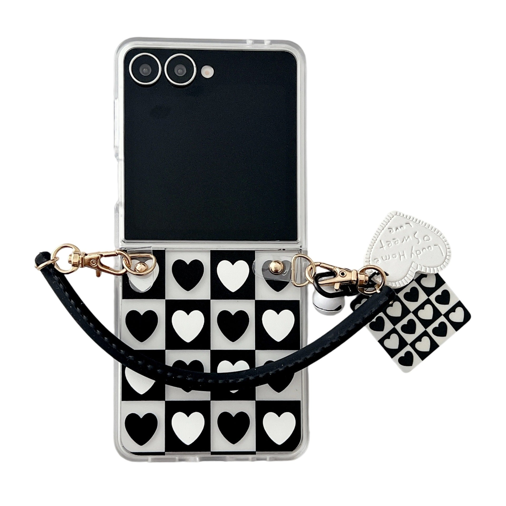 Samsung Galaxy Z Flip 5 Checkmate Luxe Hearts Case with - lifestyle