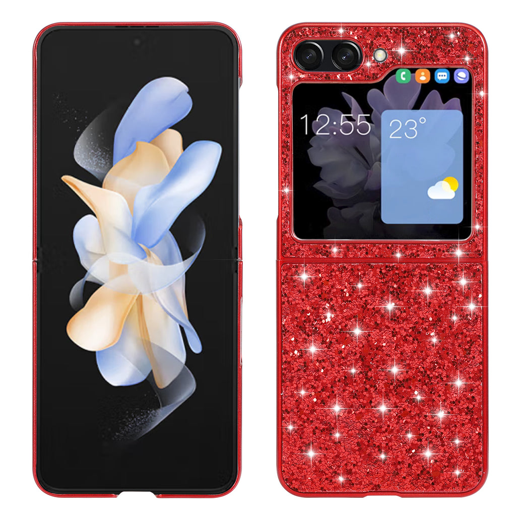 red glitter z flip 5 cover