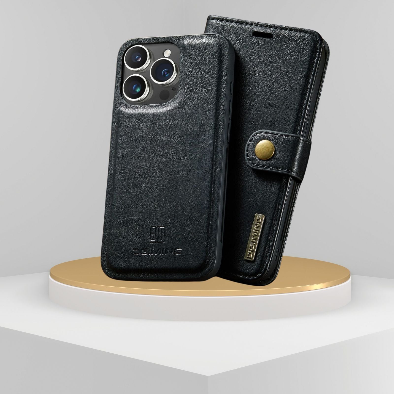 Two-In-One Wallet Style Premium Leather Luxury Flip Cover iPhone cover – JustAndBest India