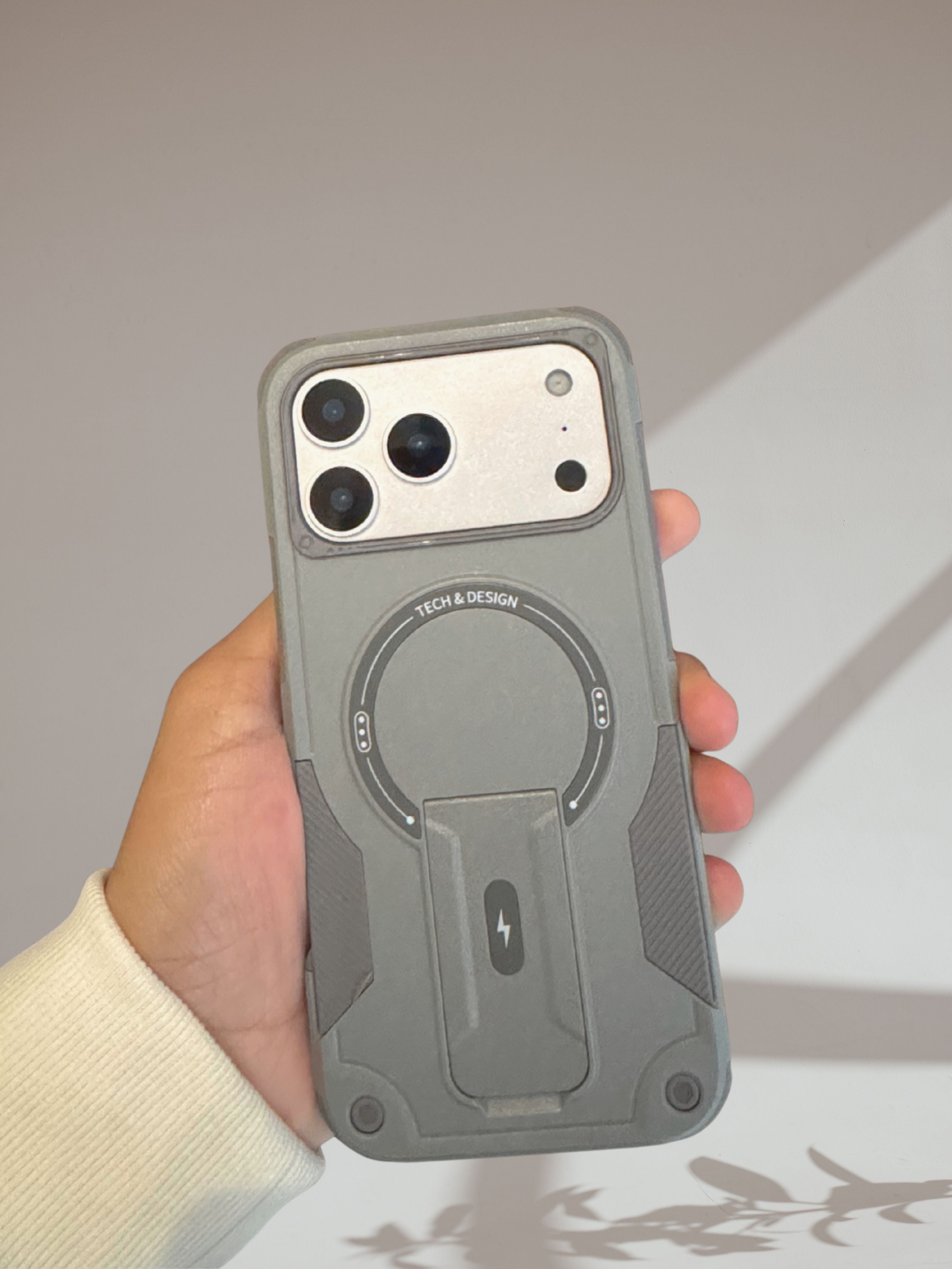 iPhone 17 Series Armoured Dual Layer Kickstand Cover - slim profile
