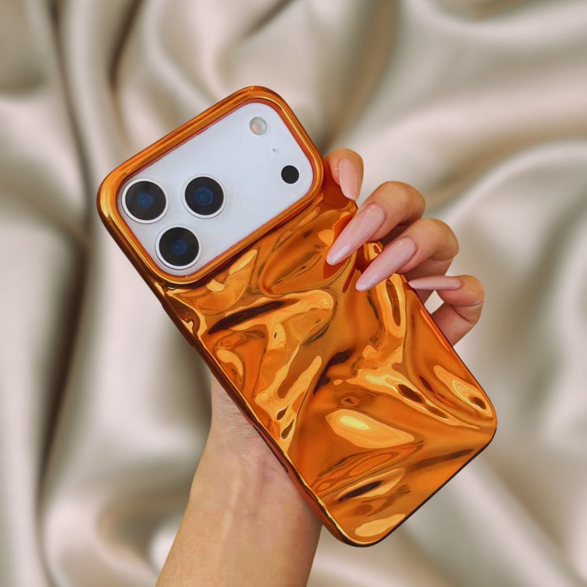 Royal Orange Glossy Luxury Cover iPhone cover – JustAndBest India