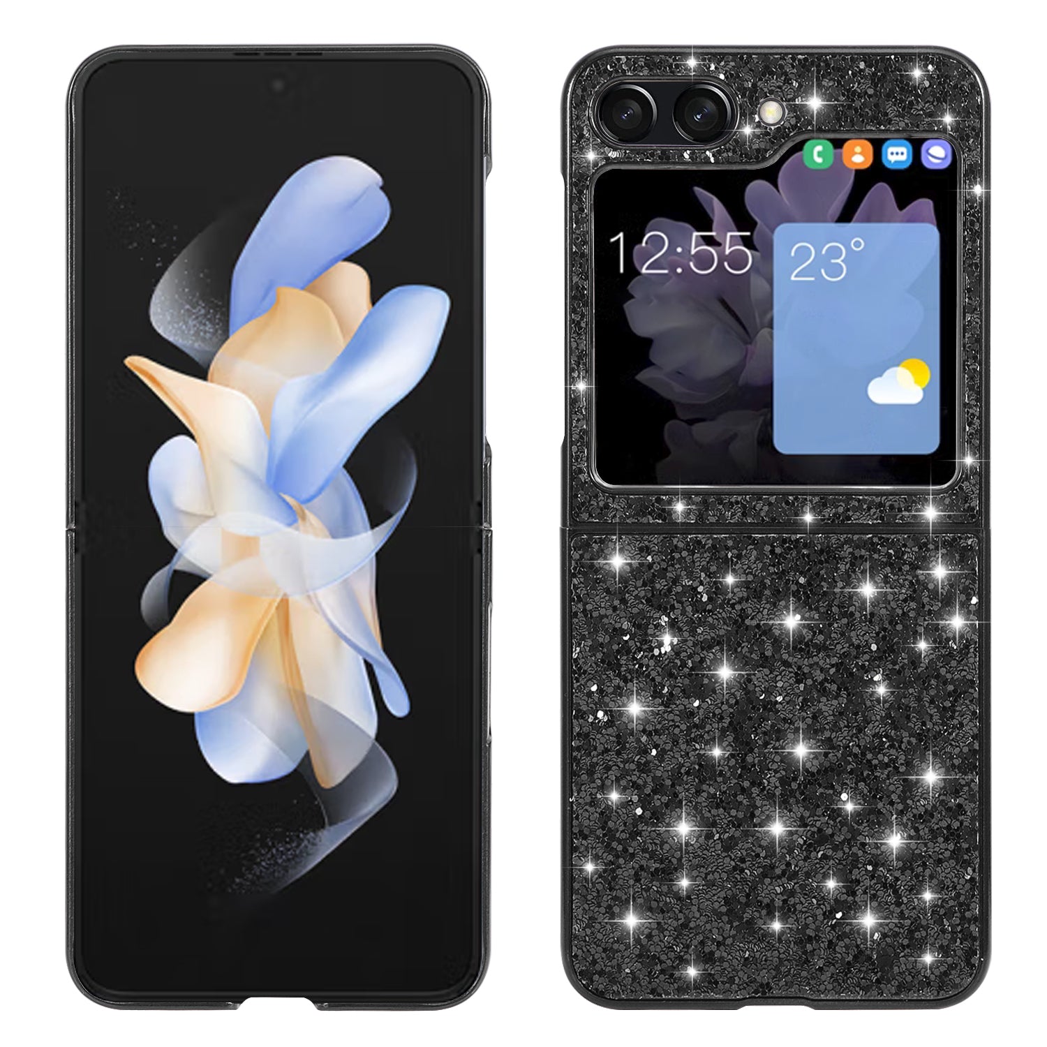 Samsung Galaxy Z Flip 5 Bling Glitter Sequin Cover - colour options
