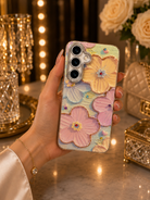 Samsung Galaxy S26 Ultra Floral Glossy Glitter Cover - phone case