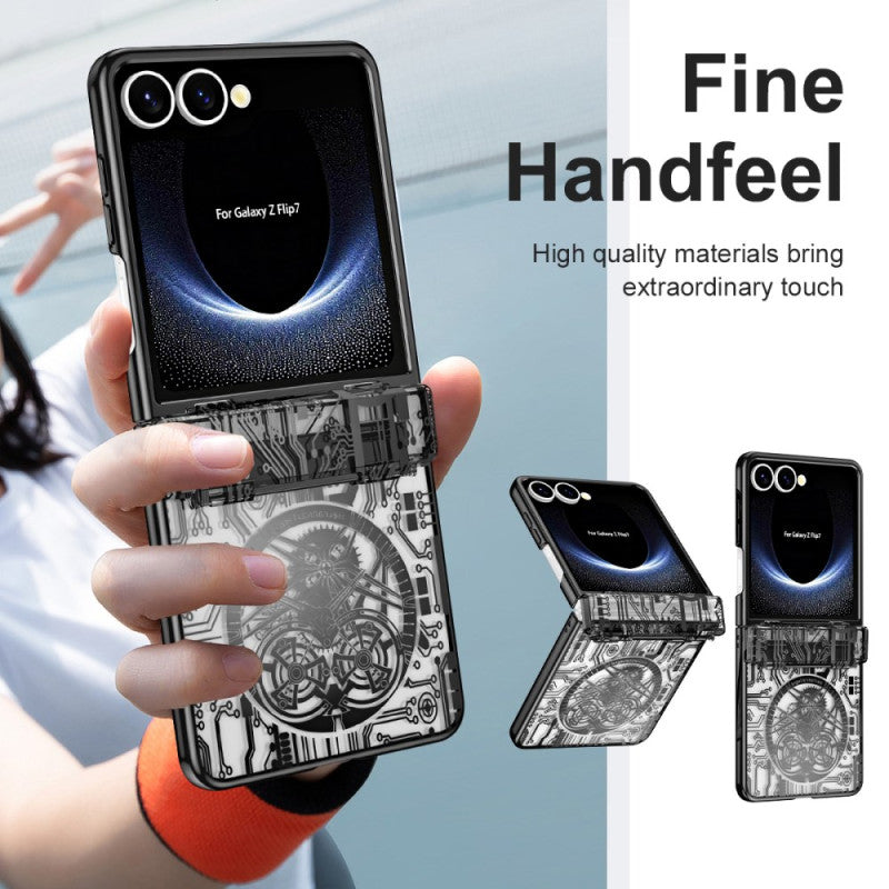 Samsung Galaxy Z Flip 7 Electroplated Circuit Cover - protective case detail