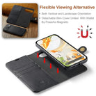 Google Pixel 9 Two In One Wallet Style Leather Flip Cover - slim profile