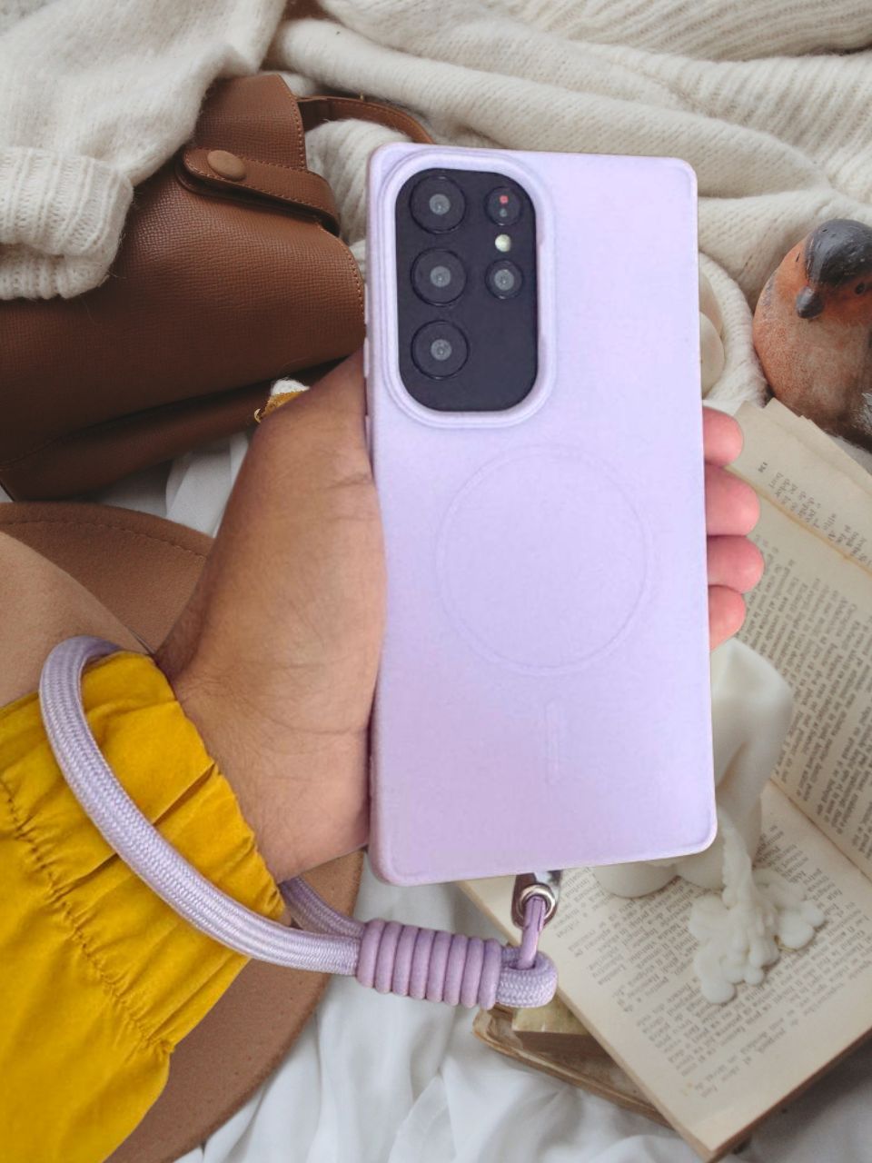 Samsung Galaxy S25 Series Purple Soft Cover - lifestyle