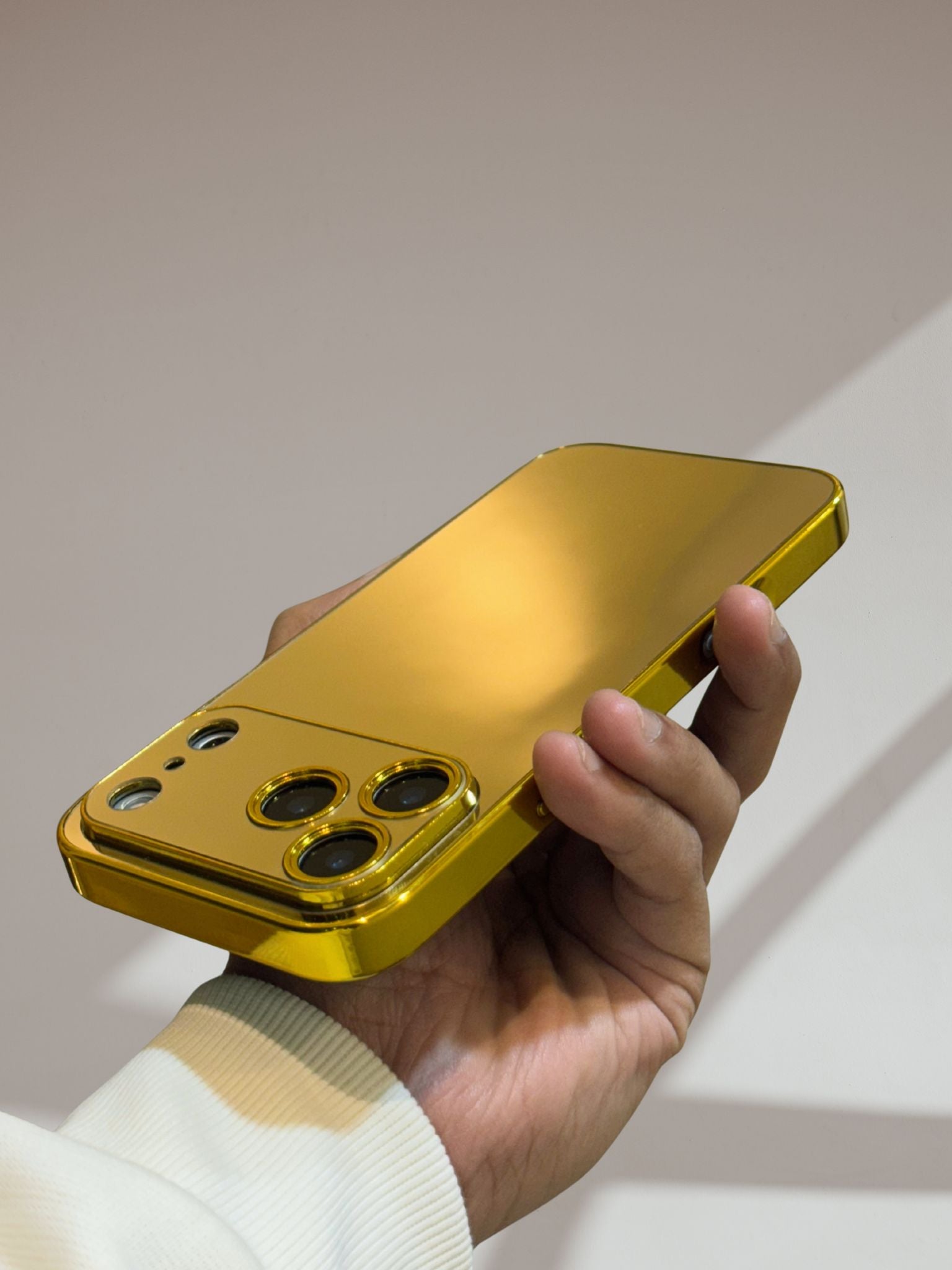 iPhone 17 Series Gold Electroplated Protection Case - lifestyle