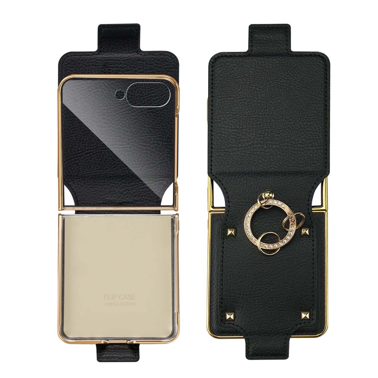 Ring Holder Gold Electroplated Premium Leather Cover – phone accessory by JustAndBest India