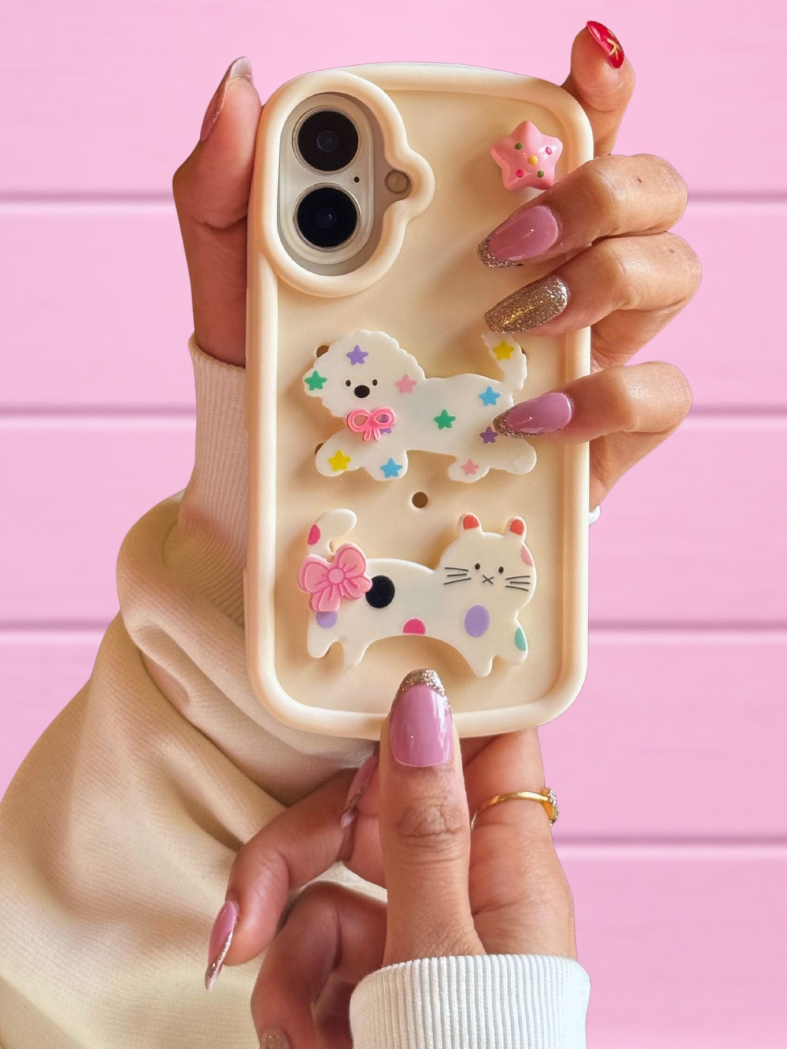iPhone 16 Series 3D Rotating Pets Cover - colour options