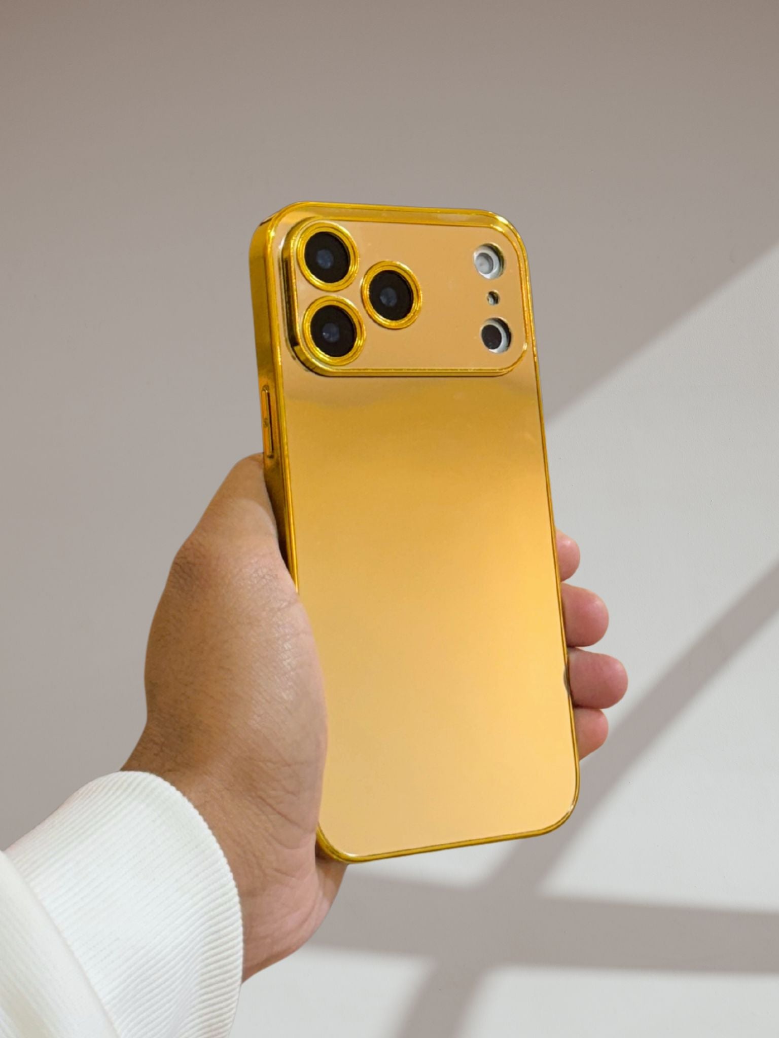 iPhone 17 Series Gold Electroplated Protection Case - phone case