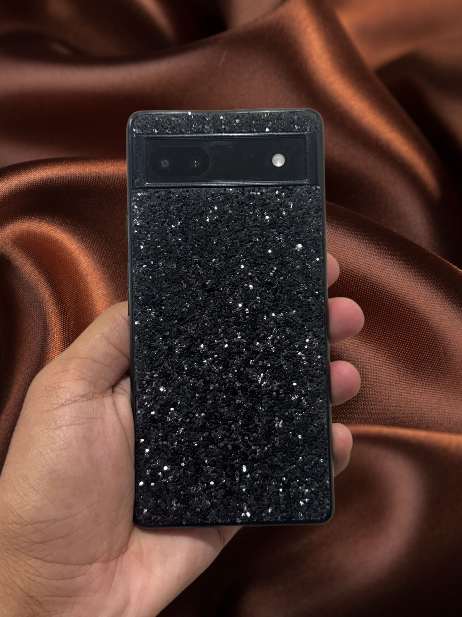 Google Pixel 6A Bling Glitter Sequin Cover - lifestyle
