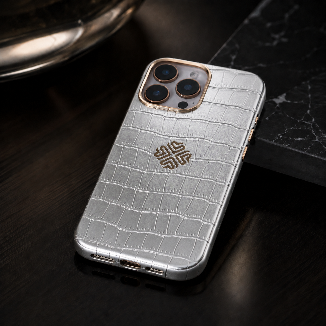iPhone 16 Series True Titanium | Leather iPhone Cover | Luxury Leather
