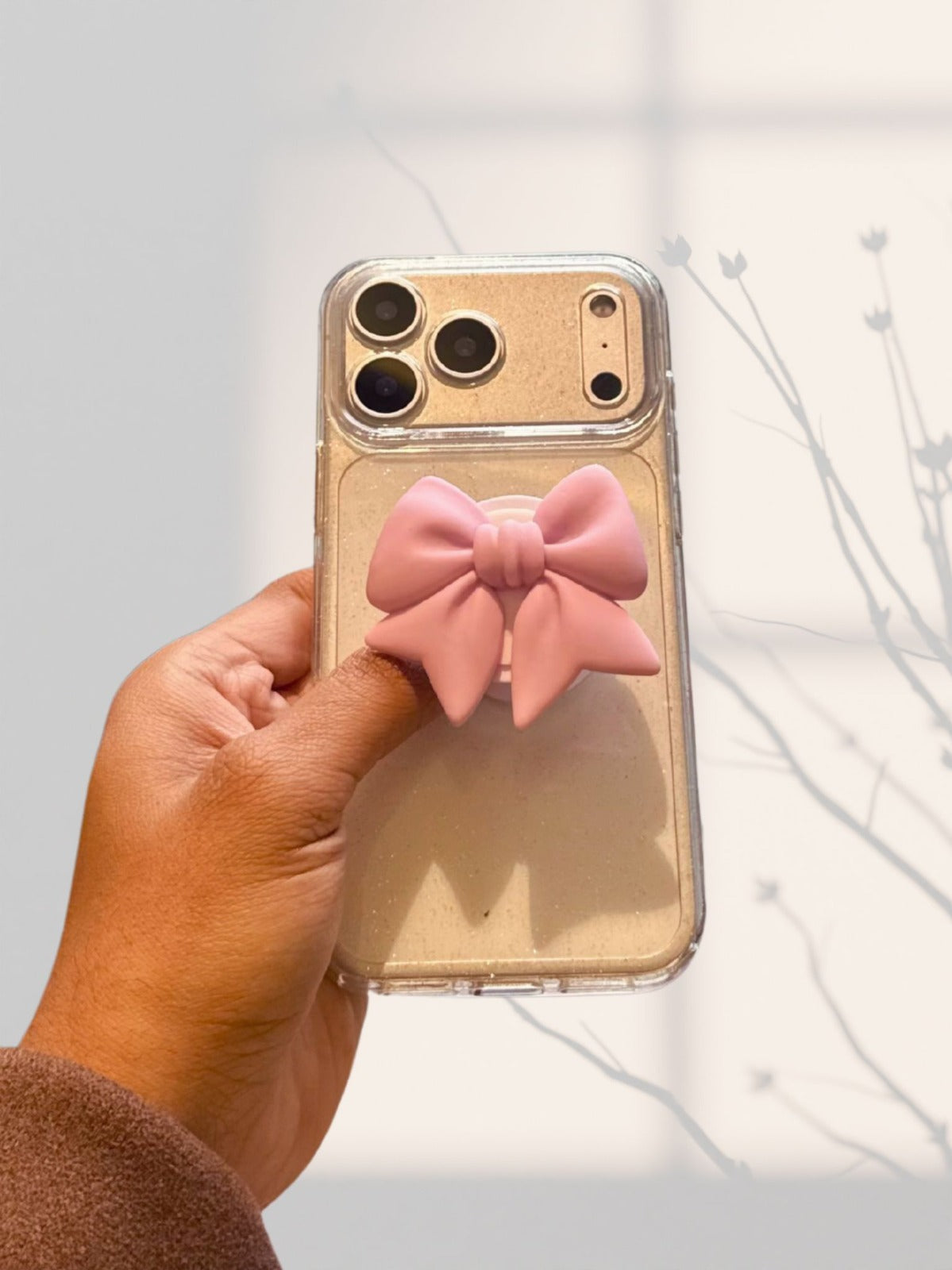 Bowknot Phone Gripper Holder - protective case detail