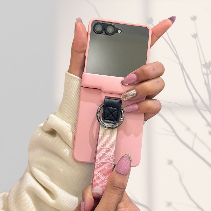 Samsung Galaxy Z Flip 7 Pink Matte Strap Cover() - case features