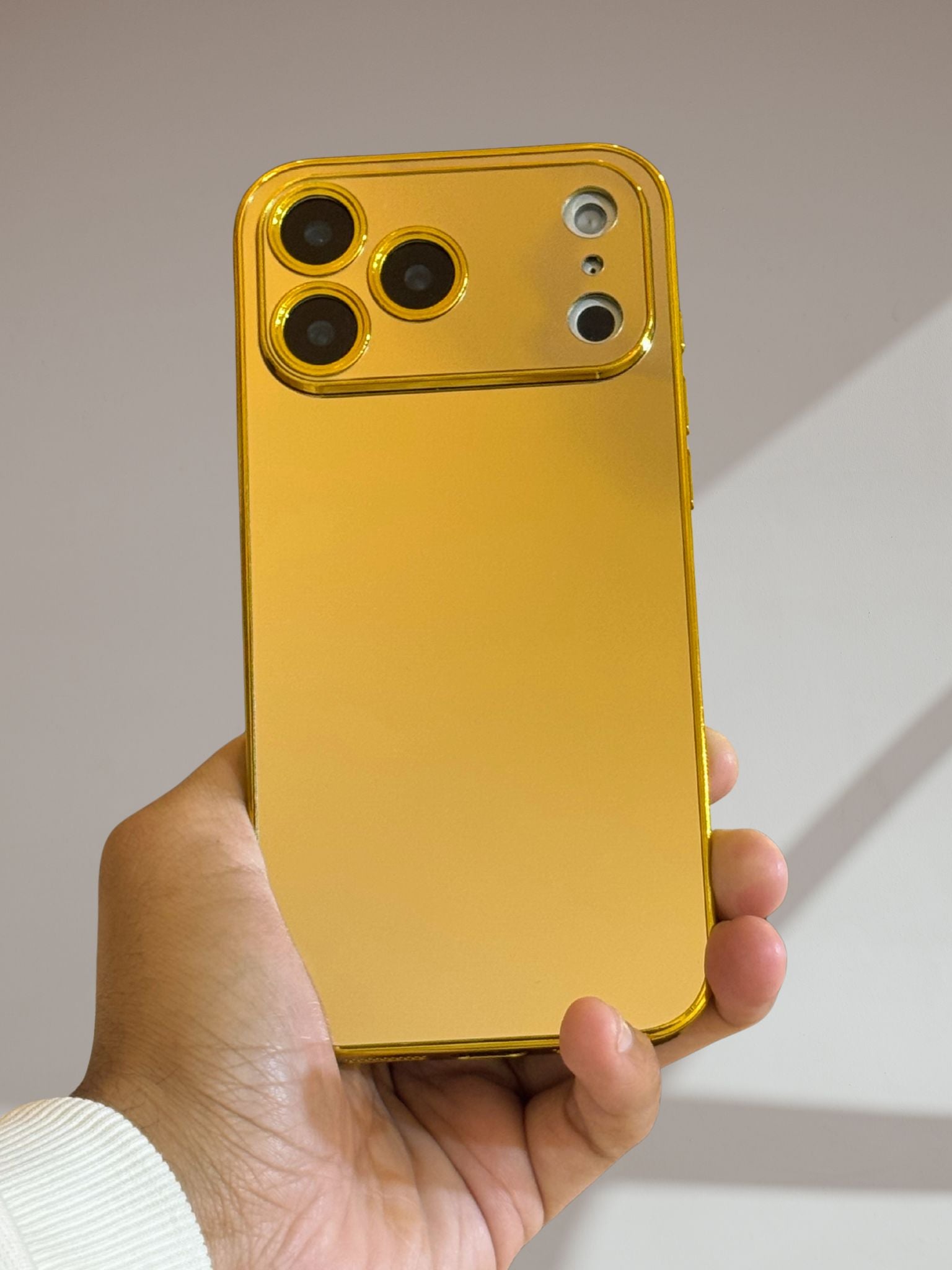 iPhone 17 Series Gold Electroplated Protection Case | 360 Full Cover